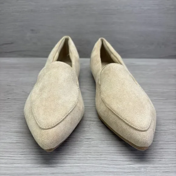 MUSSHOE Loafers for Women Comfortable Pointed Toe SIZE 8.5 Tan Casual Formal - Picture 2 of 12